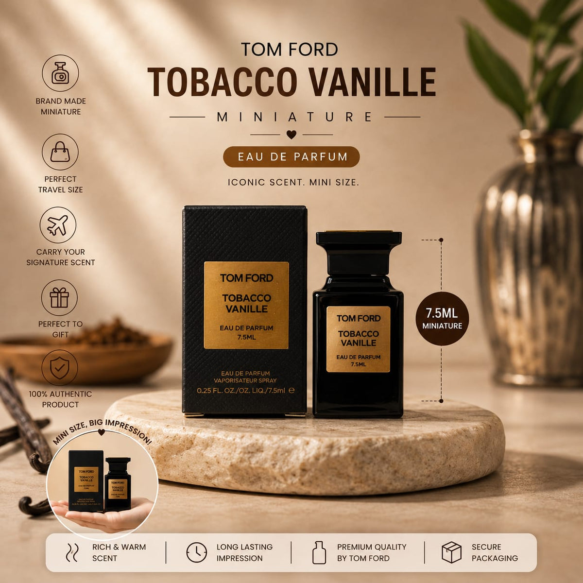 Tom Ford Tobacco Vanille Miniature - 7.5ml (Non Atomiser)